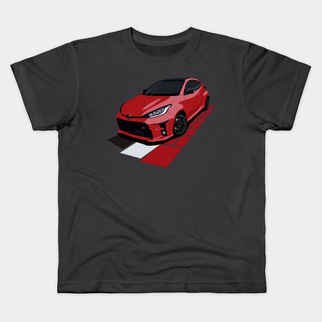 GR Yaris Kids T-Shirt by AutomotiveArt